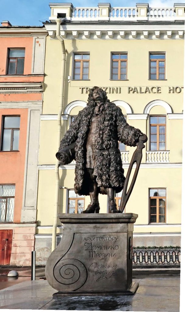 Памятник архитектору Доменико Трезини в Санкт-Петербурге